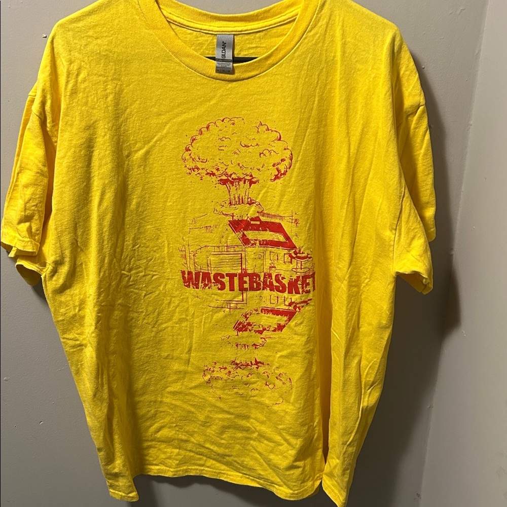 Gildan Yellow Short Sleeve Tee with Red Graphic